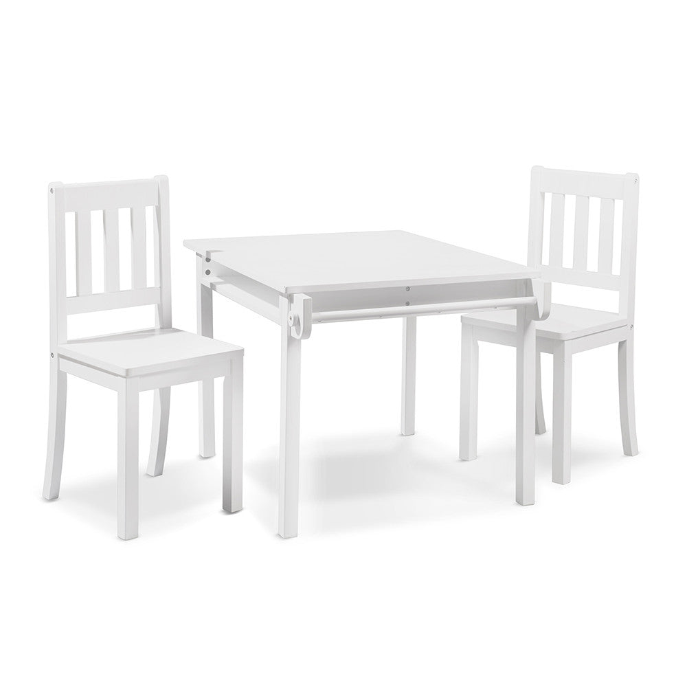 Sorelle Imagination Table & Chair Set in White- Bambi Baby