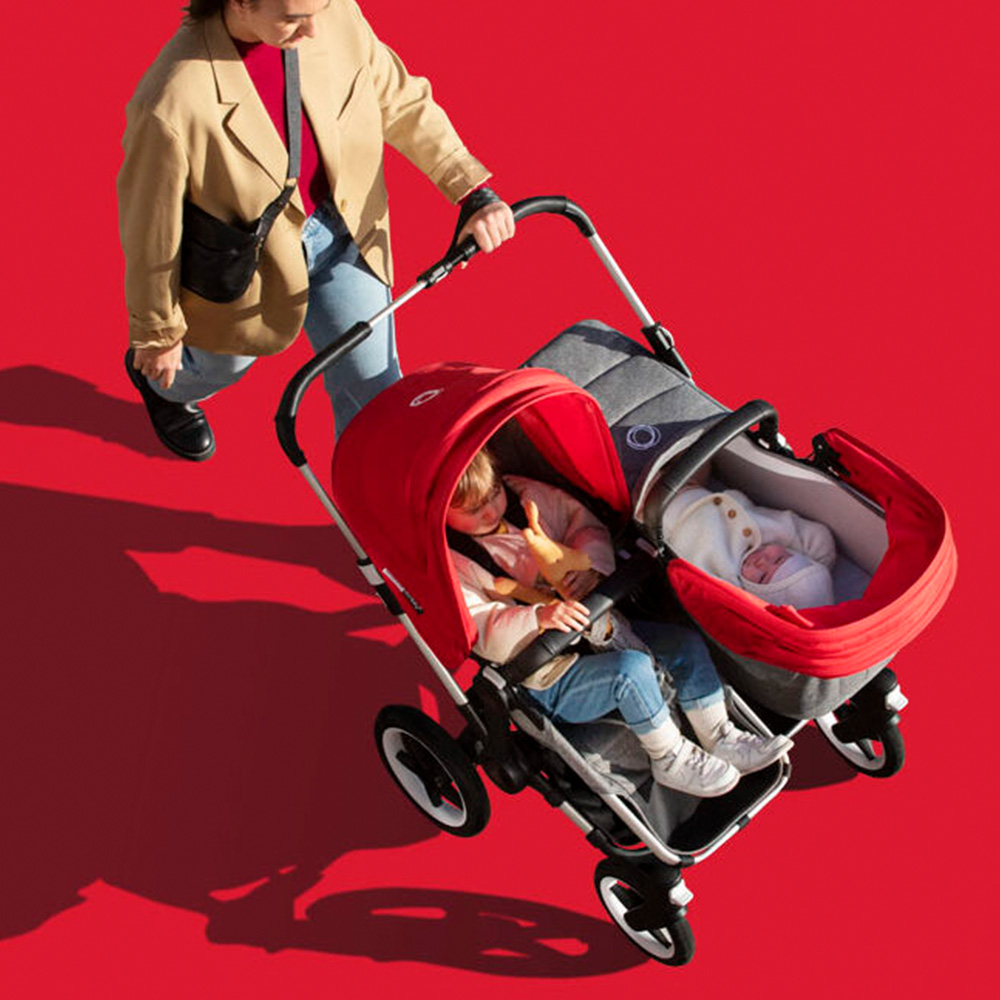 Bugaboo Donkey 3 with Red Canopy